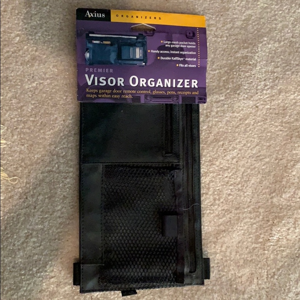 Car visor organizer